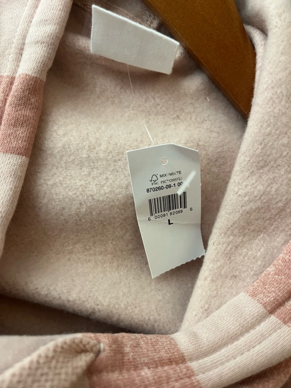 GAP Women’s Pink Checkerboard Spellout Pullover Hoodie Sweatshirt Large NWT CC - Picture 11 of 13